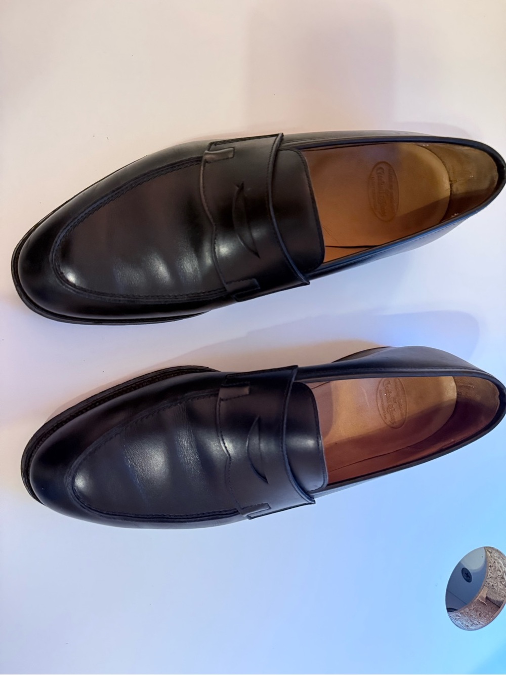 Crockett & Jones Men’s Black  Loafers Rosebery, Size 9 UK, US size 10, Leather
